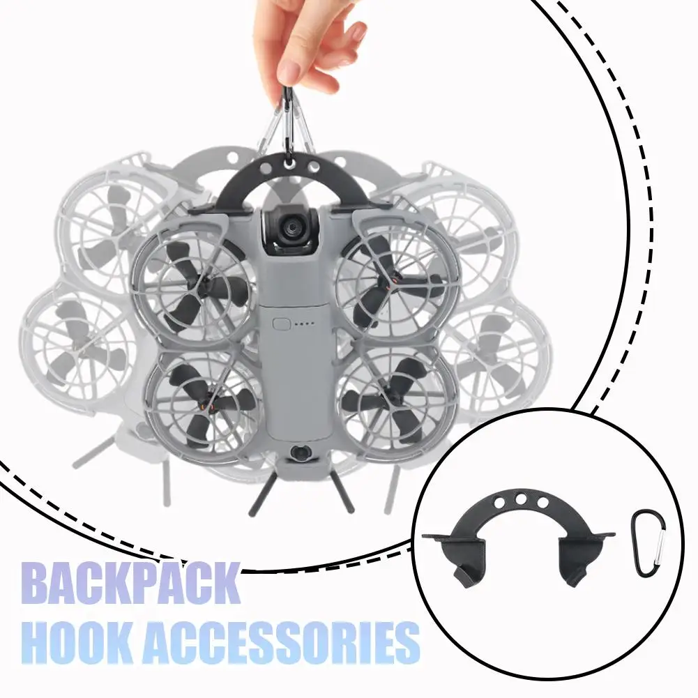 Acheter crochet de sac à dos pour DJI NEO 2, support double épaule et bureau, utilisation sur sac.