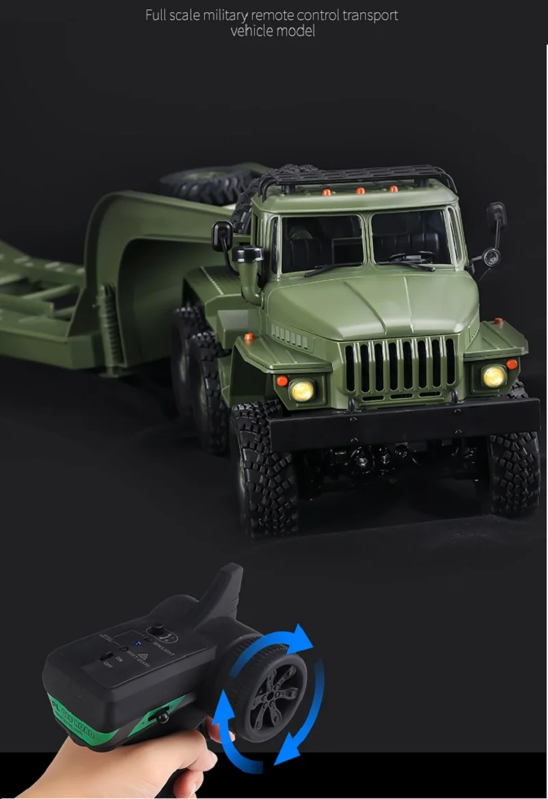 WPL Military Truck B36/3 B36 E-1 Car RC Truck Transport Vehicle Trailer 1/16 Full Scale Military Mode Crawler Monster WPL CAR 4
