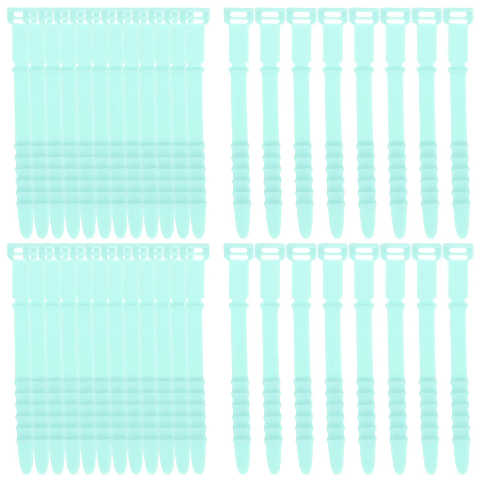 50Pcs 실리콘 케이블 와인더 주최자 데이터 USB 이어폰 오디오 네트워크 케이블 데스크탑 코드 관리 재사용 가능한 코드 랩