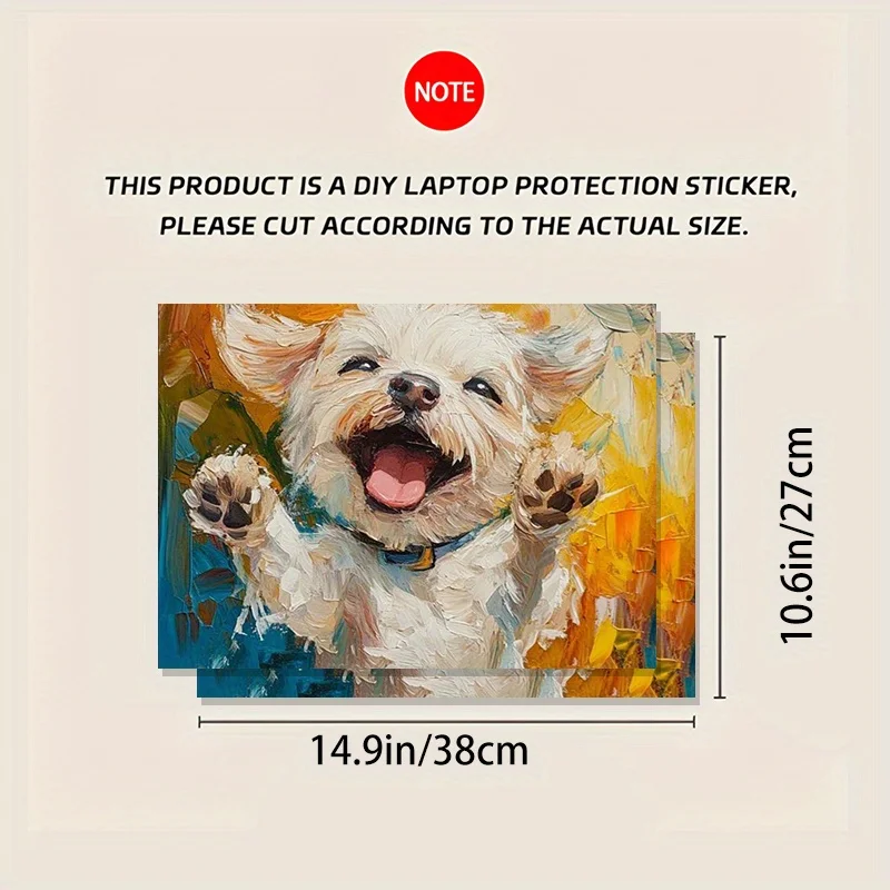 1개의 예비 스티커가 포함된 3개 팩, 벗겨짐 걱정 없음, 휴대용 노트북 범용 스티커, 일회용, 연한 베이지 테마 데칼