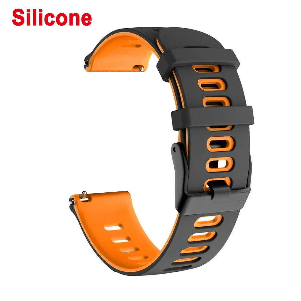 Elegant Leather Silicone Hybrid Watch Bracelet Strap - Premium Quality Watchband Accessory