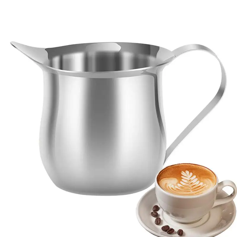 

Small Creamer Pitcher 90ml Stainless Steel Syrup Pitcher with Pour Spout Dishwasher Safe Multifunctional Household Creamer