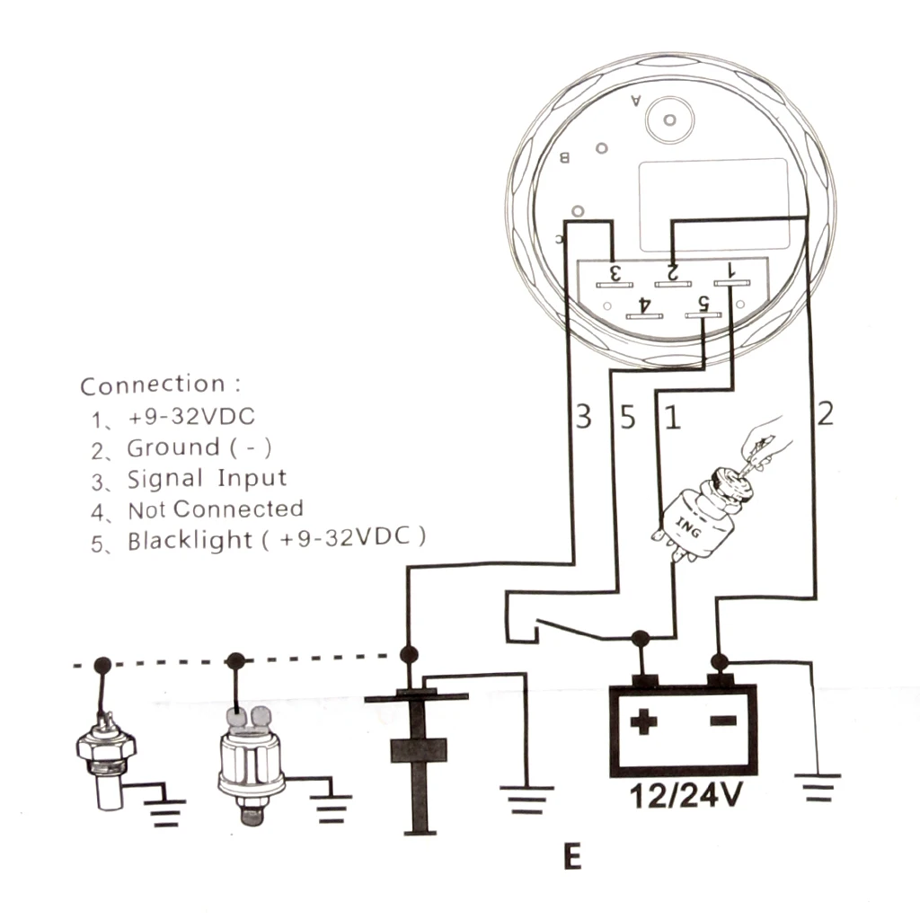 9-32V Electrical Meter 52mm for Caravans Boat Marine Truck