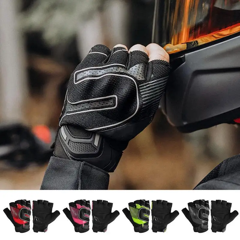 

Summer Gloves Non-Slip Motorbike Racing Half Finger Summer Moto Gloves Breathable Men Women Fingerless Gloves Touch Moto Gear