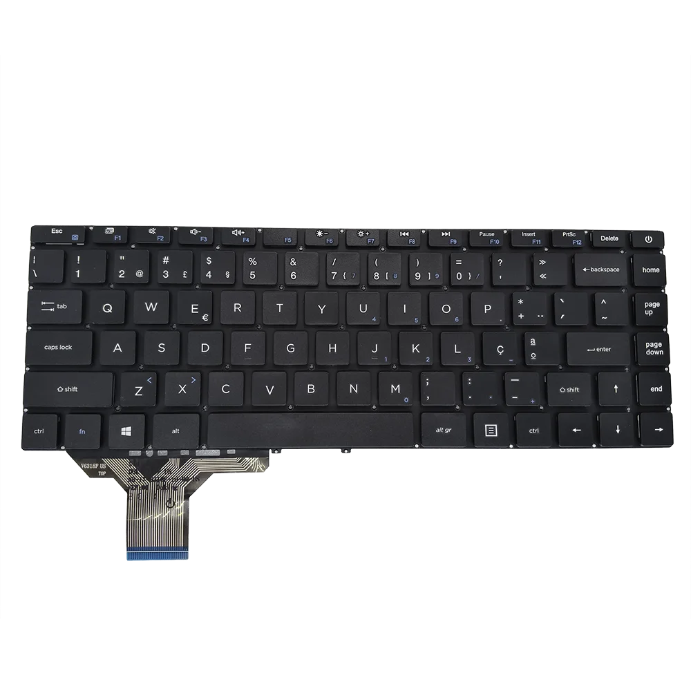 Português Br-pt Teclado para Ghia Libero Lfi3h2 Lf13h2 Série Elite Ajuste Hs092 Mb3181011 Insys 14p Wha14p2 Mb3081010