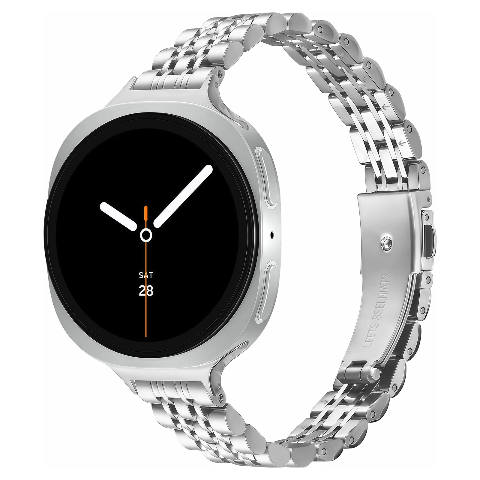 Elegant Stainless Steel Watch Strap - Metal Link Bracelet