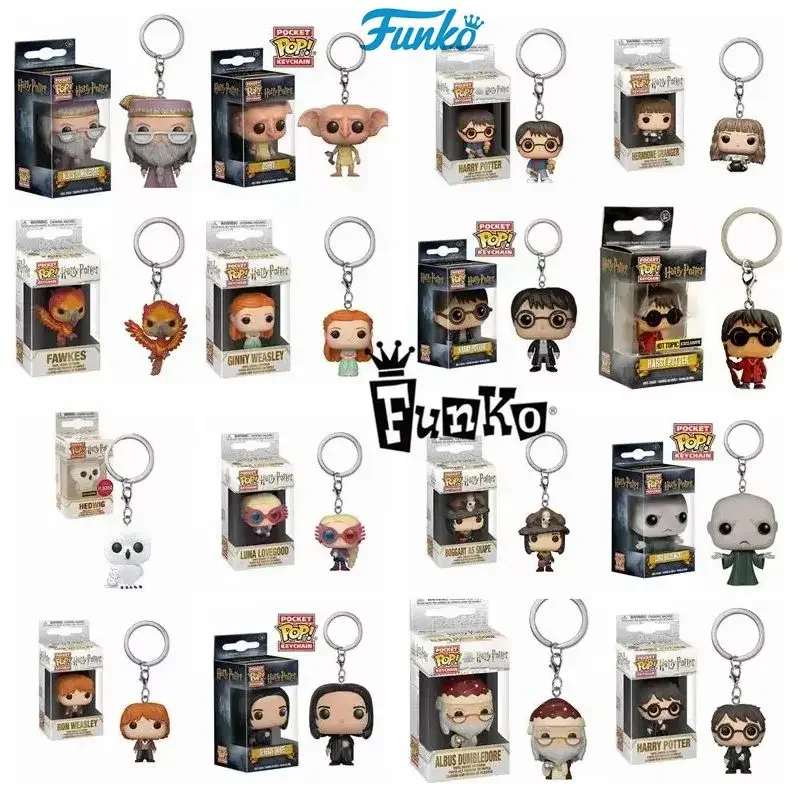 thumbnail image 2 of Llavero Funko POP de Hermione, Dobby, Dumbledore, Ginny, Ron, Hedwig, Boggart como Snape, Voldemort, Fawkes, Luna, llavero de bolsillo, 2 of 5