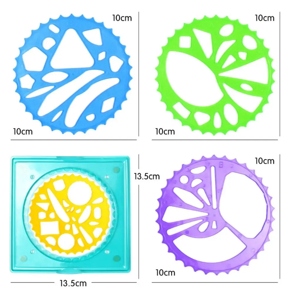 Ruler set drawing ruler geometry set 5/12/22PCS Geometric Ruler Spirograph Drawing Toys Set arts craft drawing kit students stationery ruler kids toy durable