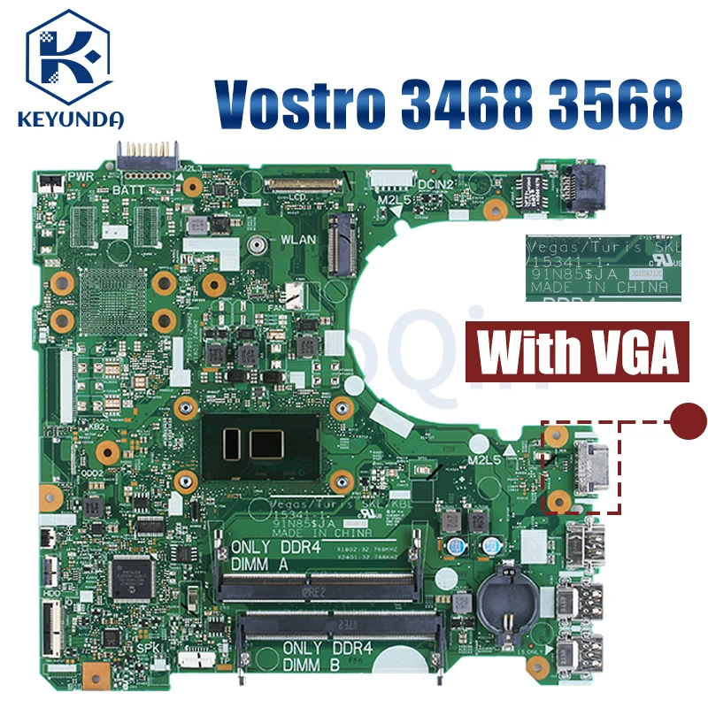 Placa-mãe do Portátil para Dell Mainboard Dell Vostro 3468 3568 Inspiron 3467 3567 153411 00mpjh 02876n 07d5j9 0np4ry 0ry2y1 i3 i5 7th - Imagem 5
