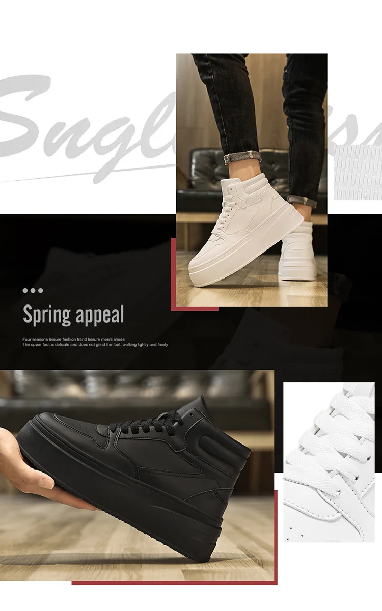 Men's Autumn Casual Platform Ankle Boots High-top Trainers_voghion.com