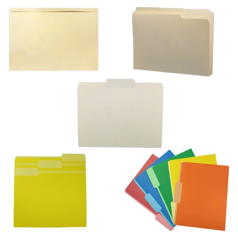 100 Sheets/Box Letter Size Manilla Folders Paper File Folders Document Folder School Office Supplies Manila File