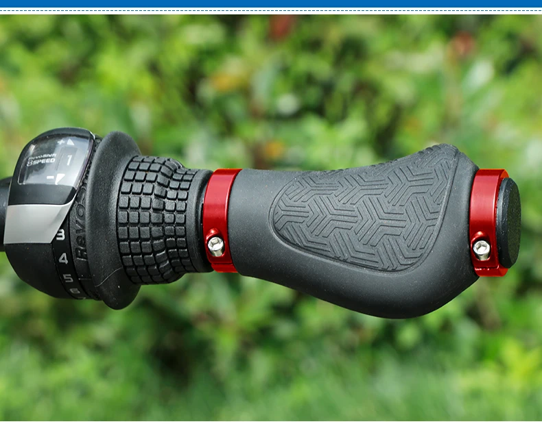Dual Ring Lock Lange Kurze Lenkergriffe Stromlinienförmige MTB Klappfahrrad Twist Shifter Handauflage Roller Gummigehäuse Mantel – Detail 15