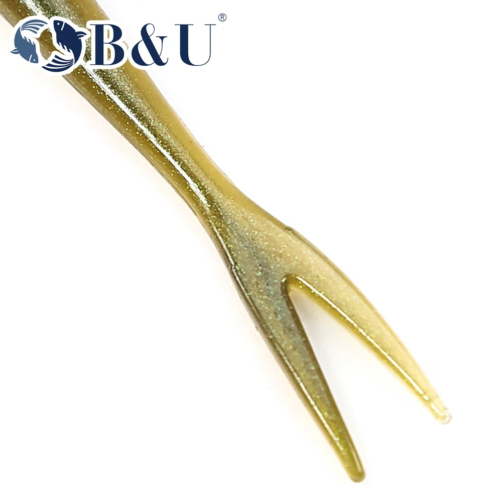 B&U Super Fluke Schwimmende Pesca Künstliche Weiche Köder Leurre souple Bass Hecht Angeln Hecht Minnow Angeln Lockt Kostenloser Versand – Detail 7