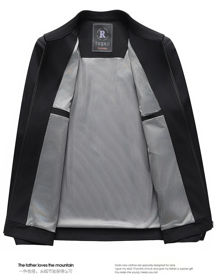 Outdoor-Mode mittleren Alters und ältere Menschen, einfarbig, koreanischer Stil, Sport, vielseitige Executive-Vater-Freizeit-Wanderjacke – Detail 12