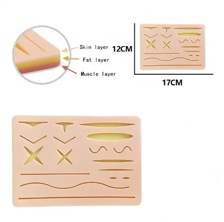 Suture Practice Kit Silicone Suture Kit Surgical Training Kit Medical Students Educational Teaching Equipment