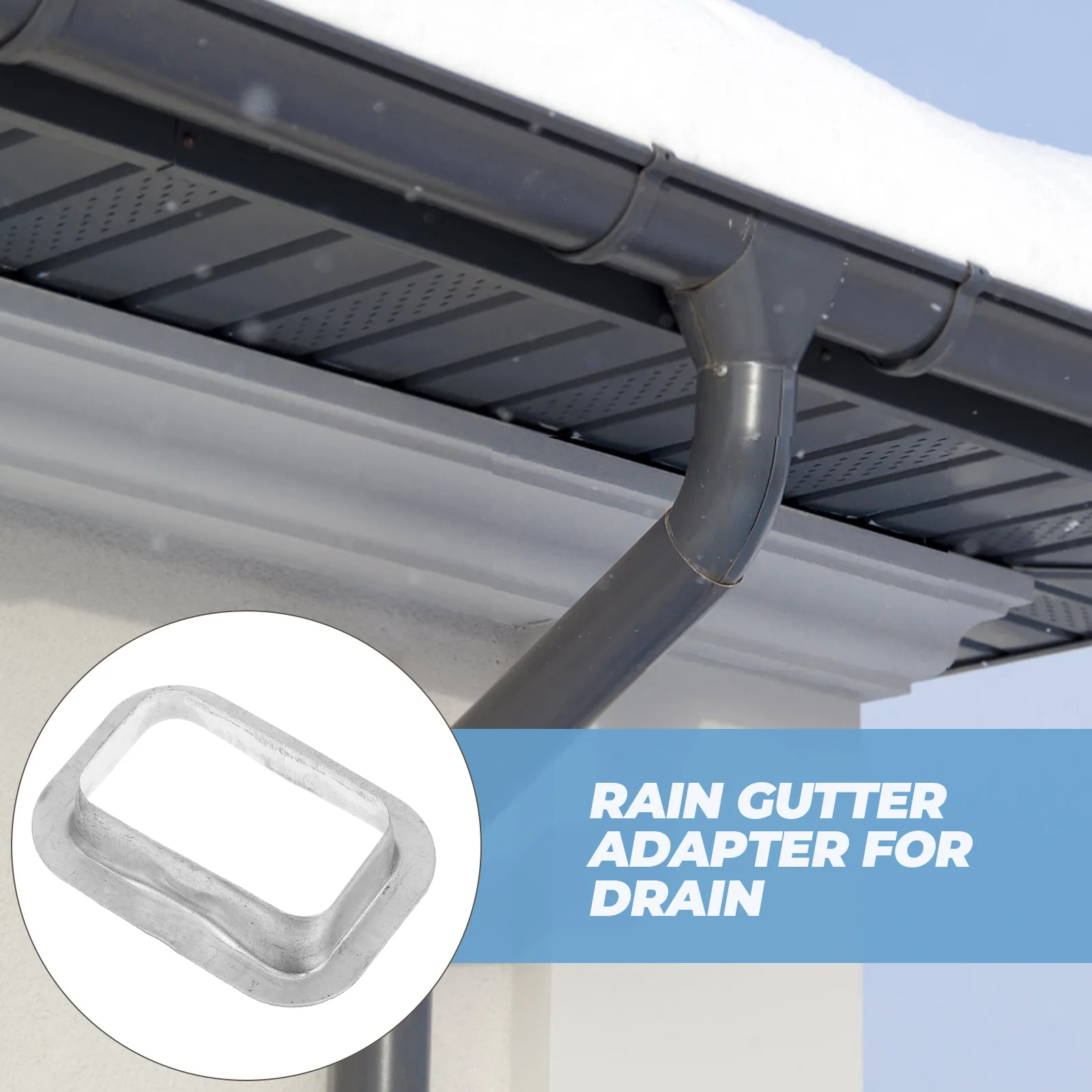 Pipe Connector Outlet for Rain Gutter High-pressure Connectors Aluminum Alloy Drain Part Raining