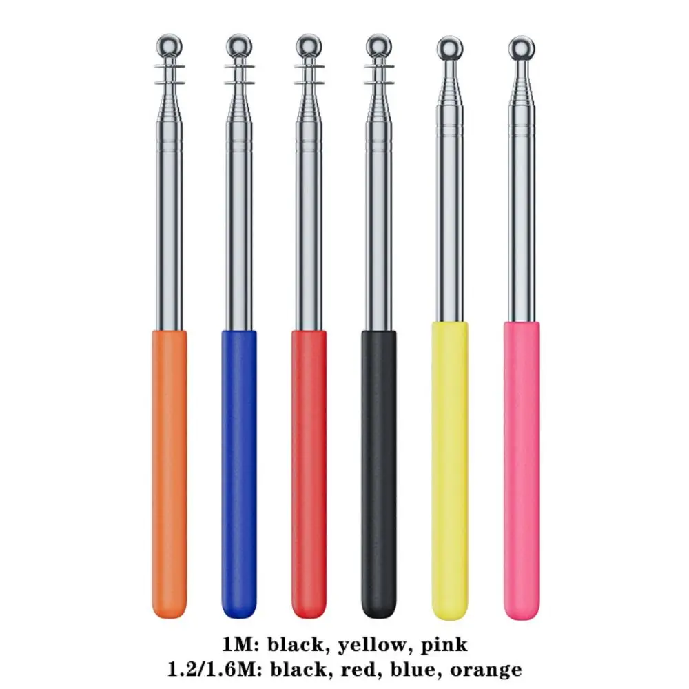 1pc 휴대용 2-in-1 교육용 포인터 1/1.2/1.6M 개폐식 깃대 배너 폴 교사 교실용