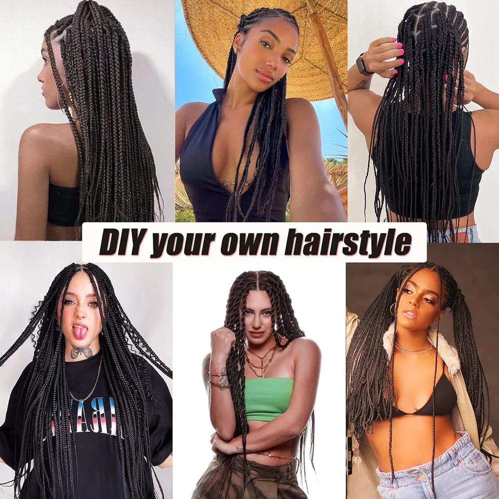 26 Inch Braiding Hair Pre-stretched Braids Hair Professional Hot Water Setting Synthetic Fiber Yaki Texture Braid Hair Extension