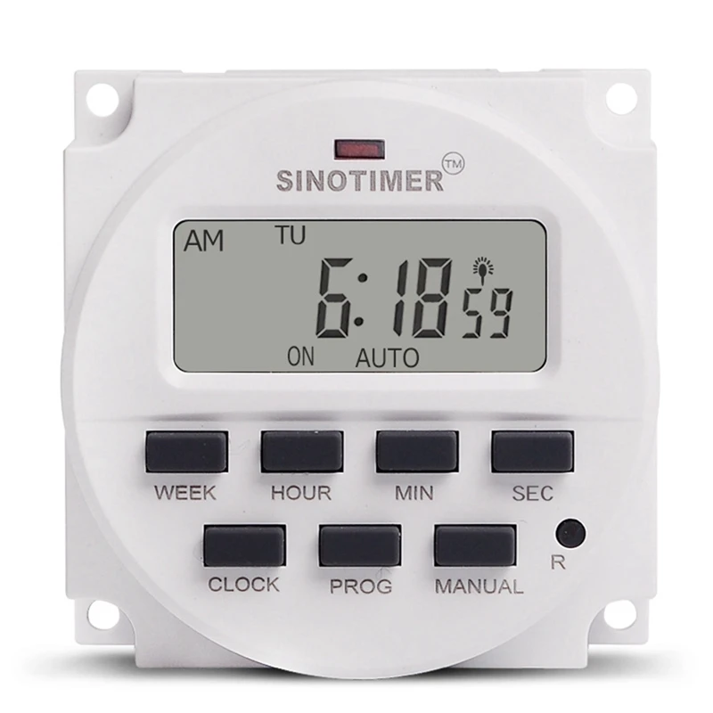 

SINOTIMER 1 Second Interval Power Supply 7 Days Weekly Programmable Digital Electronic Lighting Daily Timer Switch Timer Switch