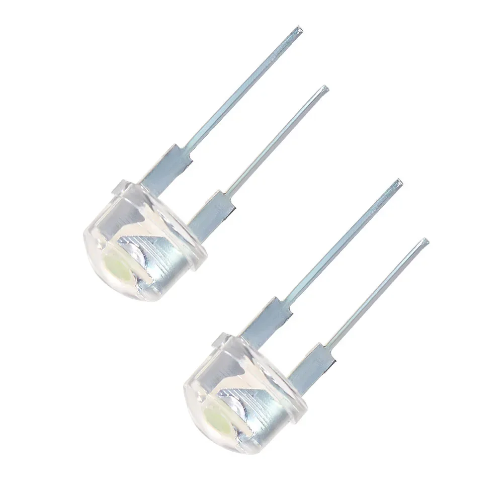 10/20/50PCS 8MM Strohhut LED Diode F8 Leuchtdioden 0,3W 0,5W 0,75W Blau Grün Rot Gelb Weiß Warmweiß Hohe Qualität – Detail 5
