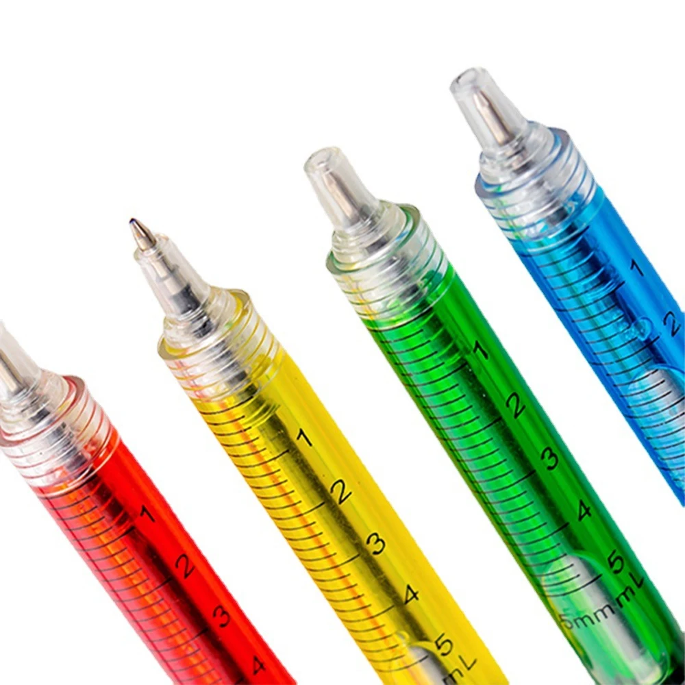 치과 진료소를위한 10 Pcs 재미있는 소설 주사기 모양의 볼펜 주사기 모양의 볼펜 사무용품 치과 의사 선물