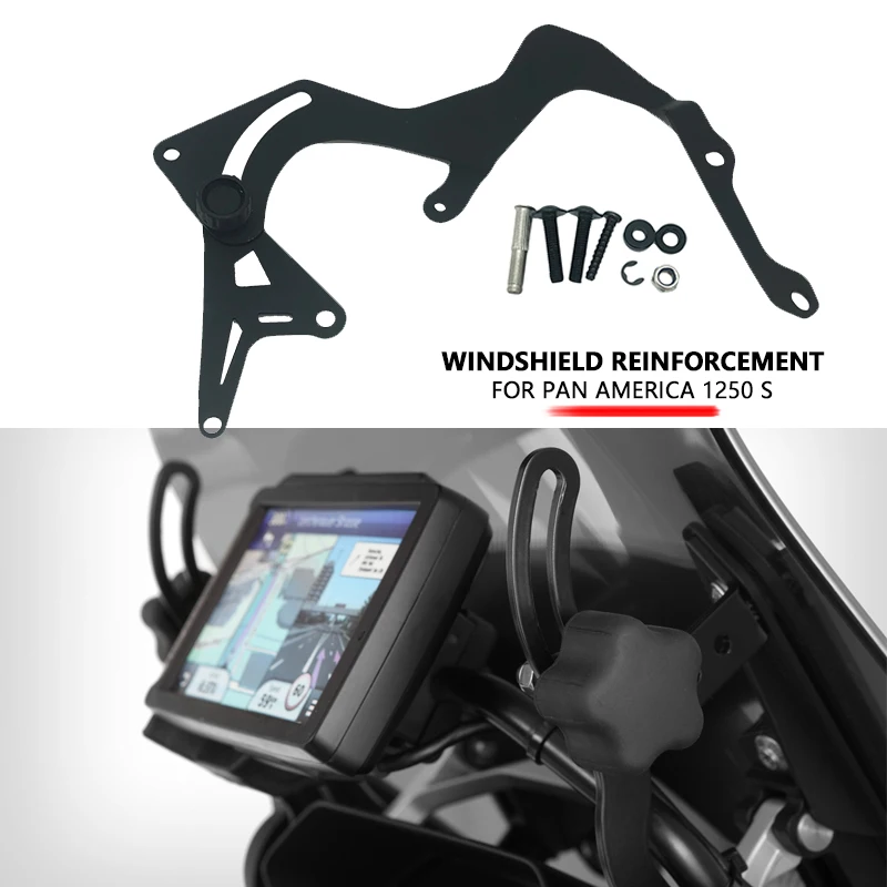 

Motorcycle Windshield Support Holder Windscreen Strengthen Bracket Kits Fit For Pan America 1250 S Special PanAmerica 2021 2022