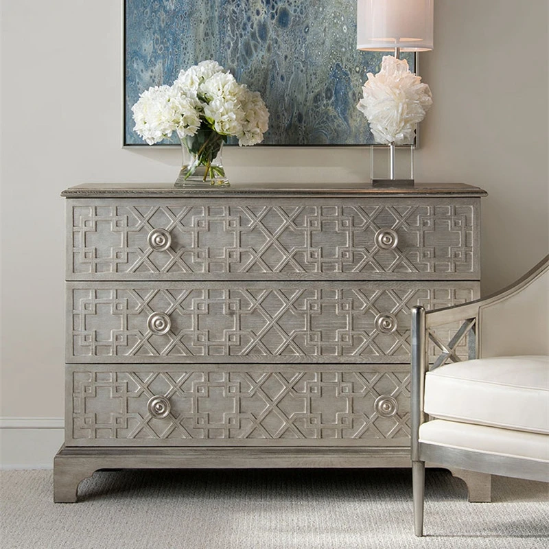 Entry door cabinet retro old three bucket cabinet storage cabinet minimalist modern decorative table storage cabinet