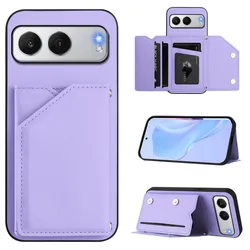 Luxury Leather Card Holder Phone Case - Sleek Back Cover Design for OnePlus Nord CE 3 Lite (PURPLE)