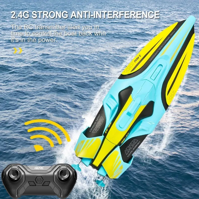 Remote Control Boat Barco S1 RC Boat Wireless Electric Long Endurance High-Speed Racing Boat 2.4G Speedboat Water Model Children Toy