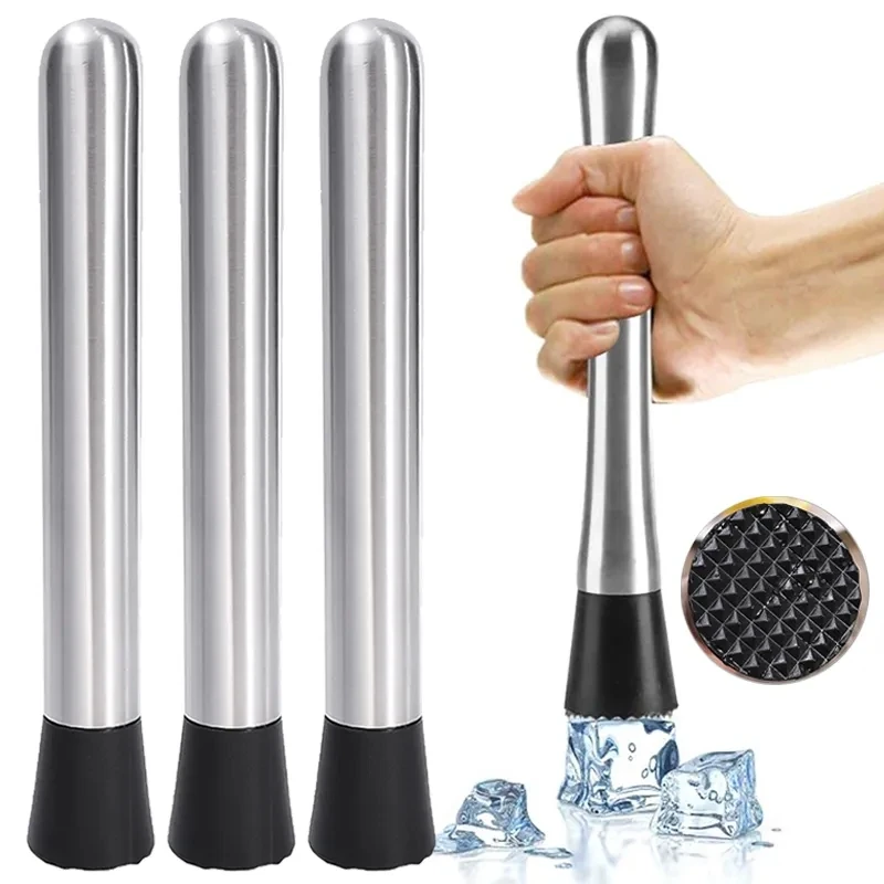 Stainless Steel Crushed Ice Hammer Multifunctional Popsicle Sticks Cocktail Swizzle Stick Fruit Lemon Muddle Pestle Bar Tools bar tools