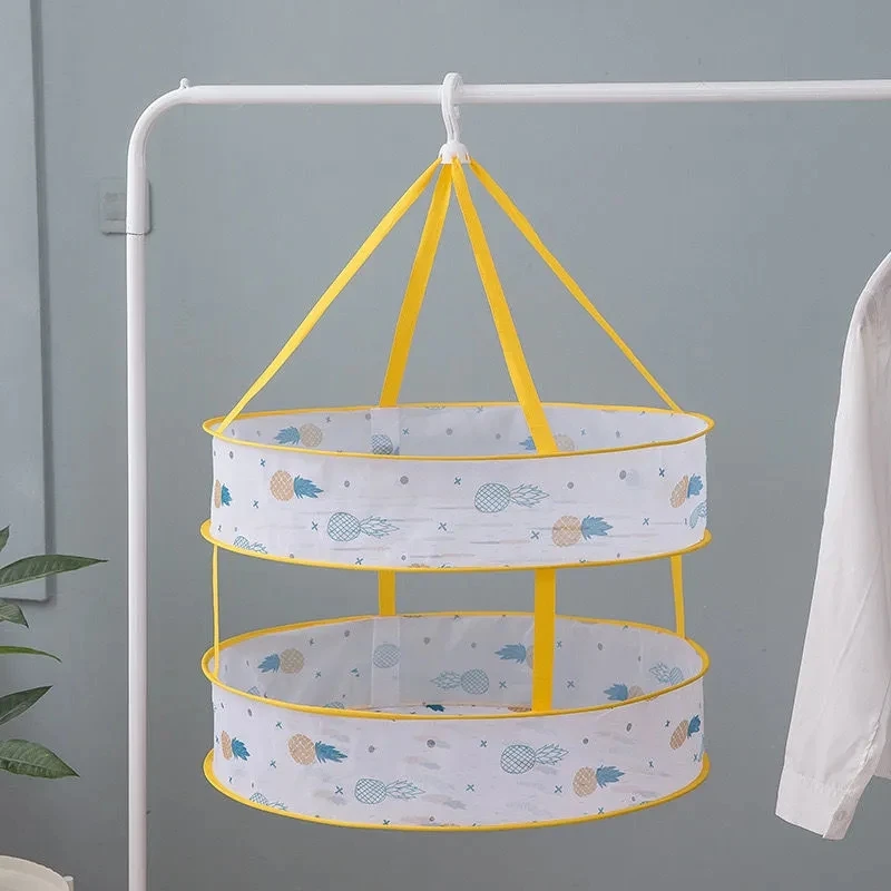 Minimalist Printing Pattern Household Clothes Basket New Socks Underwear Drying Basket Sweater Anti-deformation Drying Artifact 3