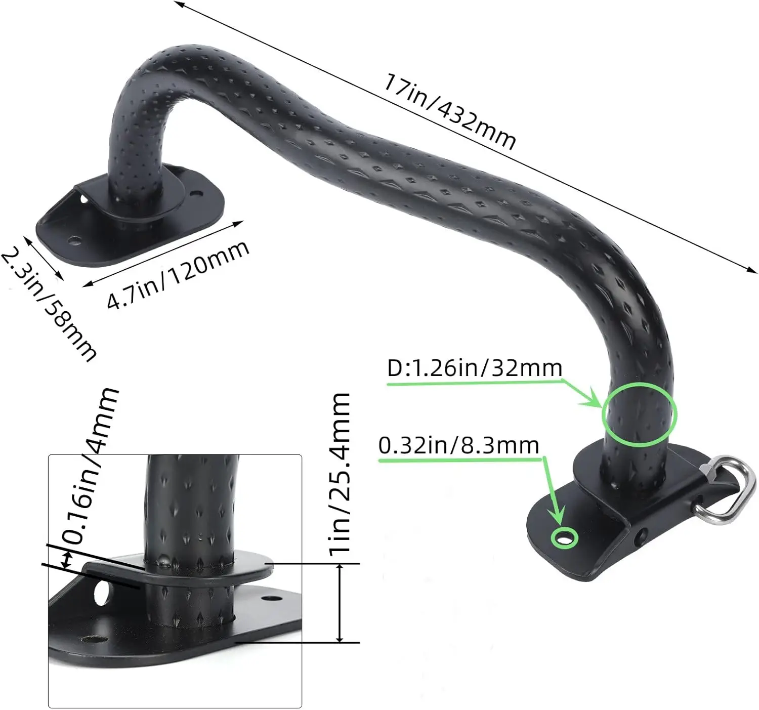 Wall Mounted Pull Up Bar Carbon Seel 800LB Adjustable Width Upper Body Fitness Bar Door Multi-Grip Portable Indoor Pull Up Bar F 6