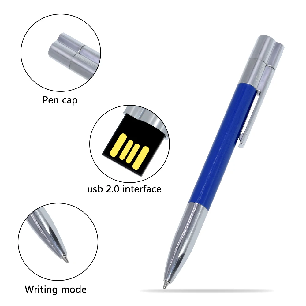 Multi-Capacity Ballpoint Pen USB Flash Drive