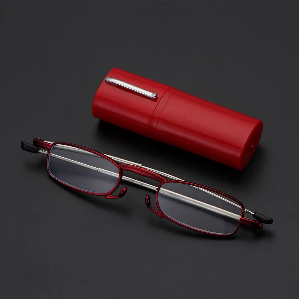 Sleek Metal Frame Ultra-Thin Unisex Reading Glasses with Portable Case