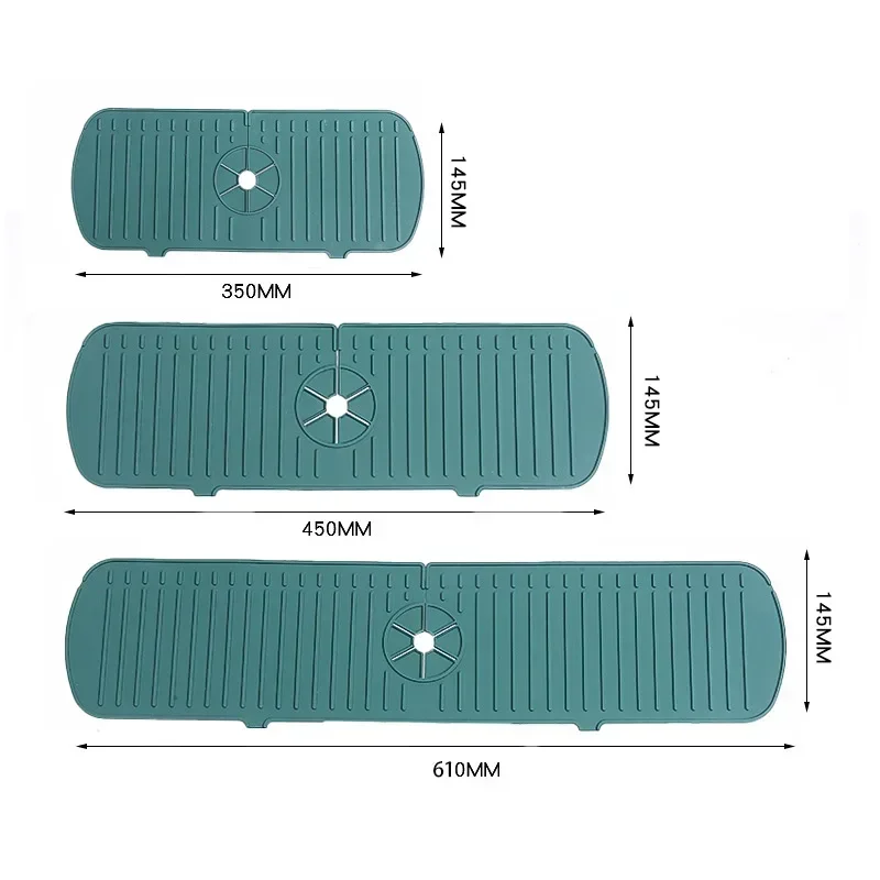 Kitchen Faucet Splash Pad Silicone Sink Faucet Splash Guard Mat Sponge Drain Rack Countertop Protector for Bath Kitchen Tools kitchen splash guard kitchen sink pad kitchen faucet pad