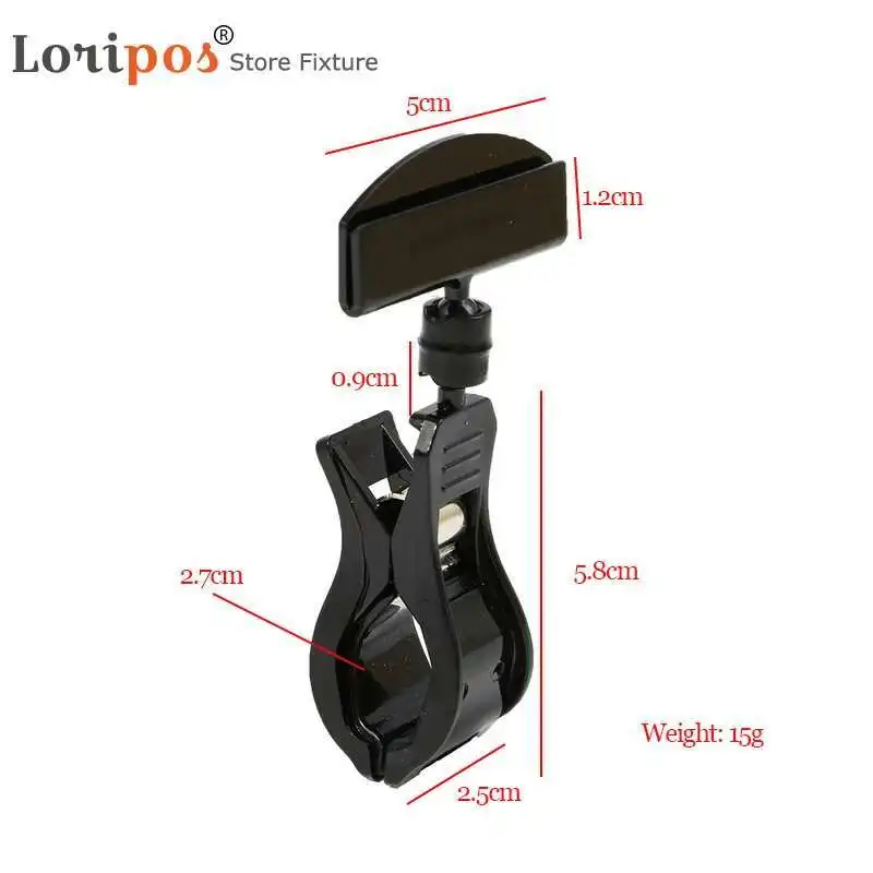 Supermarket Retails Clear Pop Plastic Sign Menu Paper Card Display Price Label Tag Promotion Clips Holders