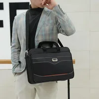 Porte-documents d'affaires de grande capacité pour hommes, sac à bandoulière Portable polyvalent, sac à main à poches multiples pour usage professionnel et décontracté 5