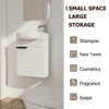 Floating Bathroom Vanity with Sink Modern Cabinet Small Wall Mounted Bathroom Vanitiy with Soft-Close Door White 6