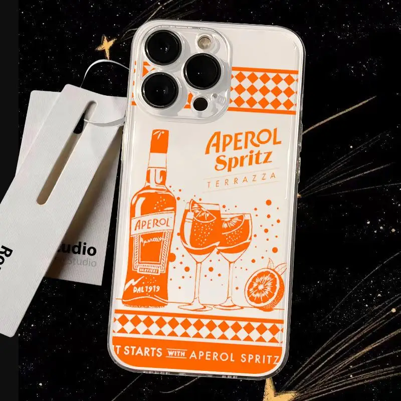Aperol Spritz Stylish Transparent Phone Case