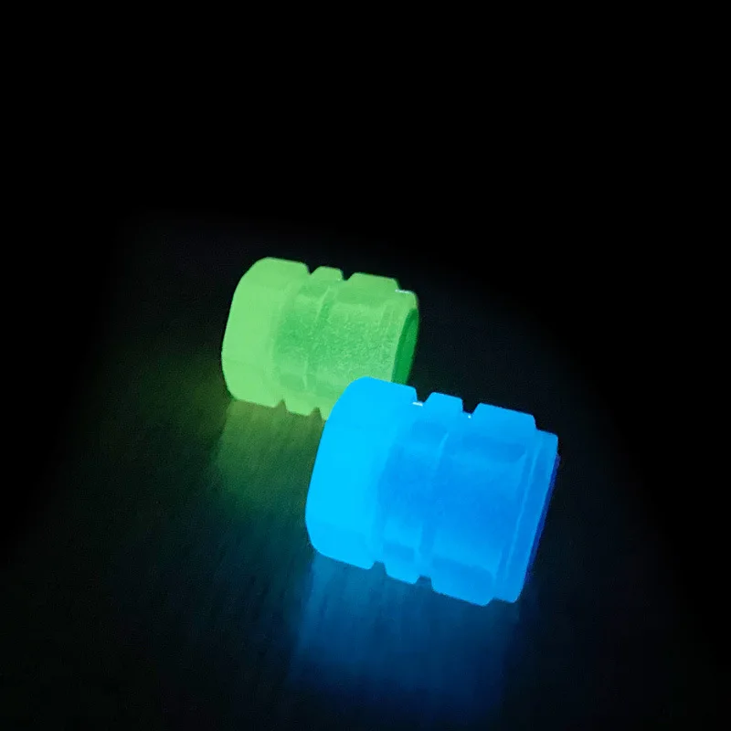 Car Luminous Tire Valve Caps Fluorescent Green Blue Night Glowing Moto Bicycle Bike Wheel Tyre Hub Valve Stem Caps 4/8/16/20pcs