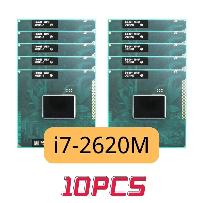 

Процессор Intel Core i7-2620M I7 2620M 2,7 ГГц для ноутбука, 4 Мб, 35 Вт, разъем G2/rPGA988B, 10 шт.
