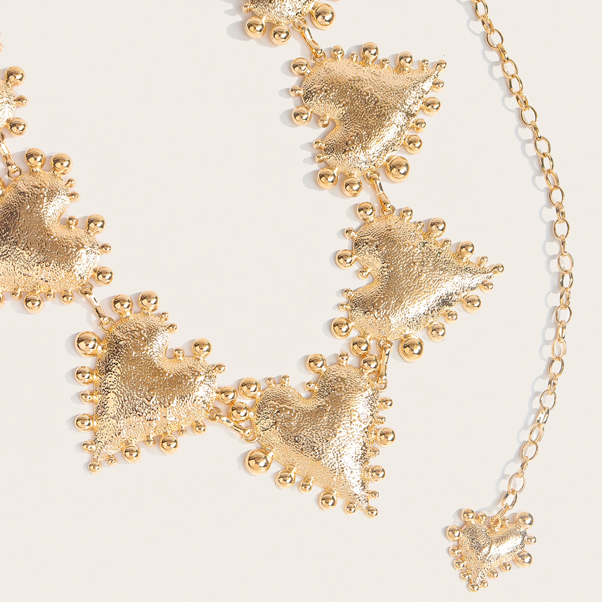 Herzförmige Damen-Taillenkette aus Metall, hochwertiges Sommer-Strand-Körperketten-Accessoire für Frauen – Detail 4