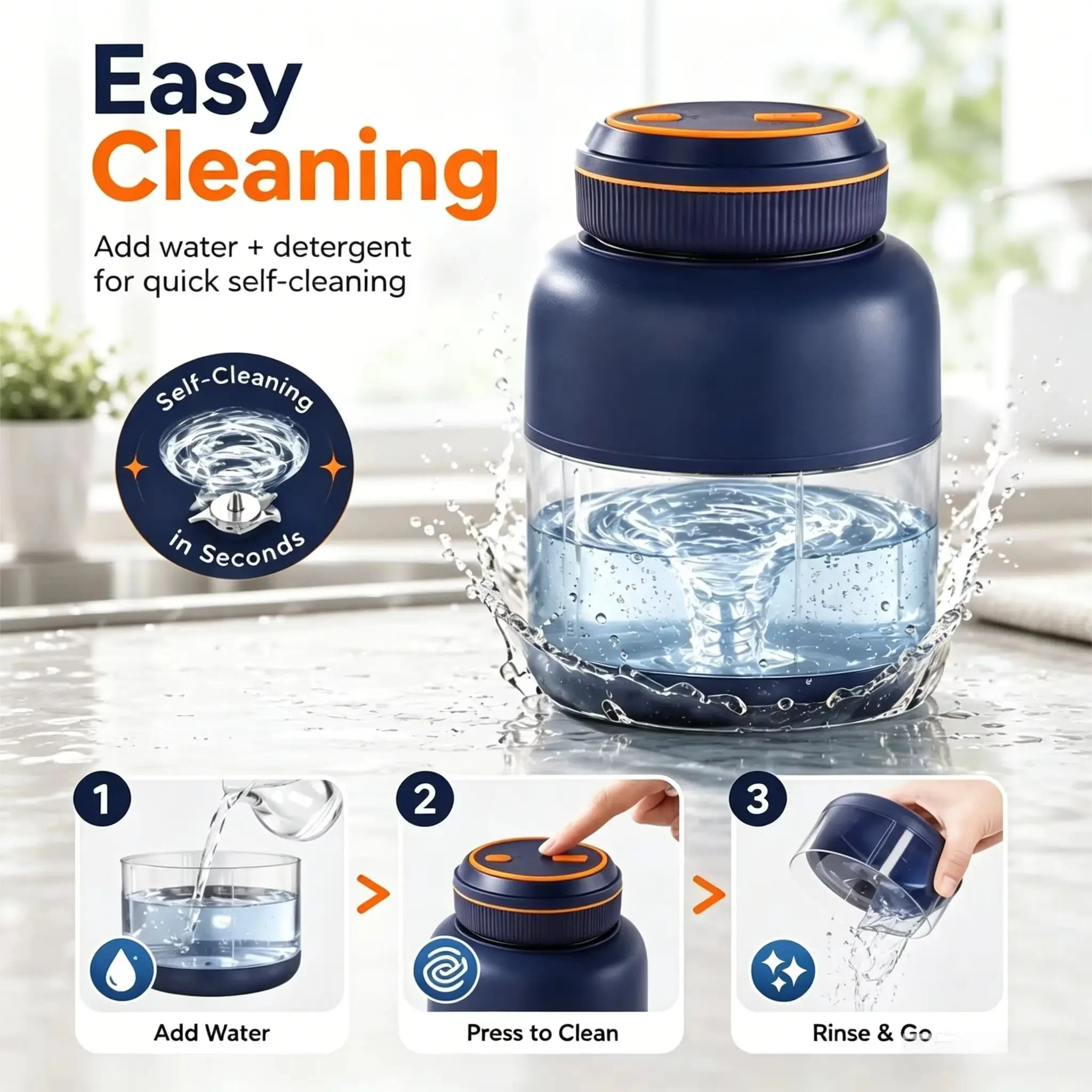 1300ML Portable Electric Juicer Blender for Home, USB Charging, Fruit Juicer, Lemon, Orange, Fruit Juicing, Outdoor Juicer 6