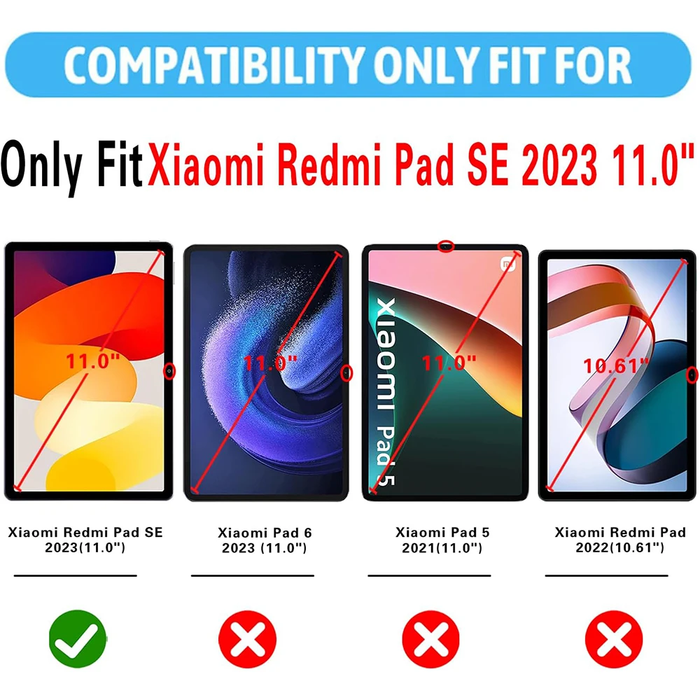 For Xiaomi Redmi Pad SE Tempered Glass Screen Protector PadSE 2023 11 Inch Tablet Proof Protective Film 2
