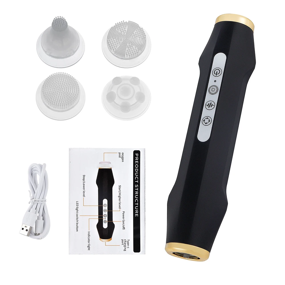 Portable Oxygen Bubble Pen Rechargeable CO2 Oxygen Bubble Machine Deep Clean Dir