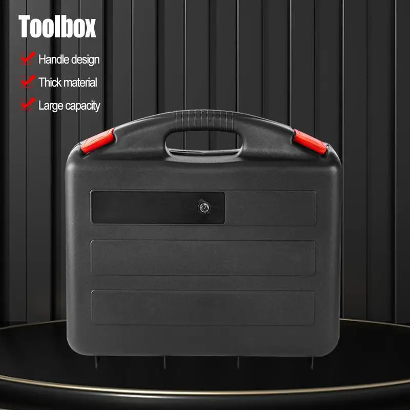 휴대용 헤비 듀티 도구 상자, 편안한 손잡이, 두꺼운 PP 소재 도구 상자, 공예품 보관 및 가정용