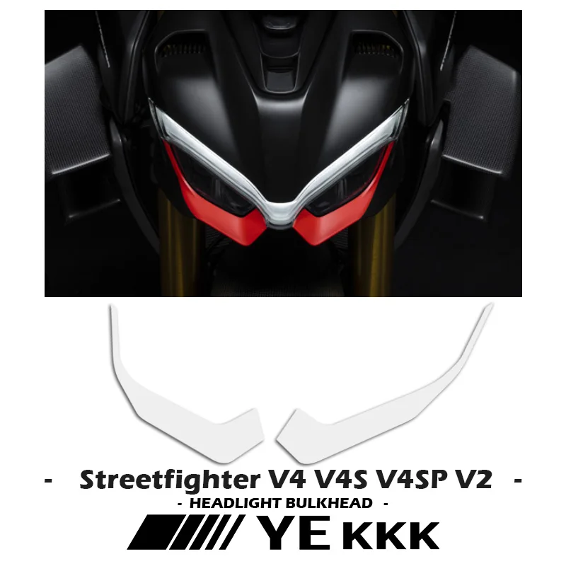 For DUCATI STREETFIGHTER V4 / V4S / SP / V2 Headlight Partition Sticker Decal Head Fairing Shell Decal Sticker