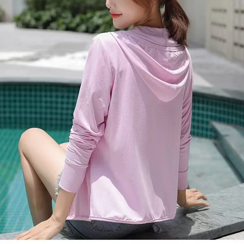 Sun Protection Clothing Men UPF50+ Travel by Walking Ice Silk Hooded Coat for Summer Air Conditioning Clothing