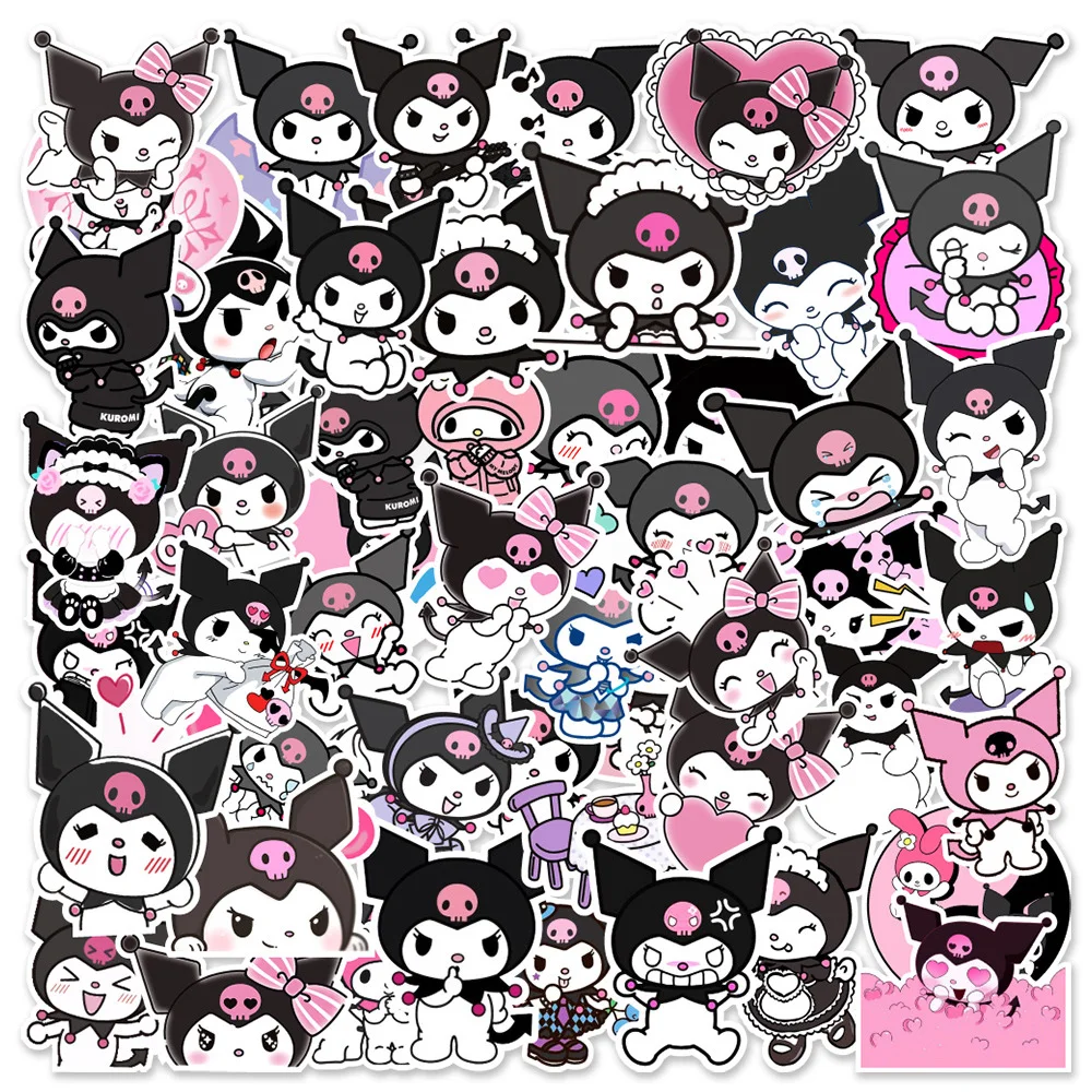 10/30/50pcs Cartoon Kuromi Stickers Kawaii Girls DIY Scrapbooking Laptop Phone Waterproof Decals Cute Aesthetic Sticker for Kids