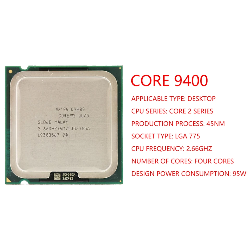N103★Core2Quad Q9400 2.66GHz/6M/1333/SLB6B